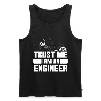 Trust Me I Am An Engineer - Men's Premium Organic Tank Top - black - Front - Michal (187cm)