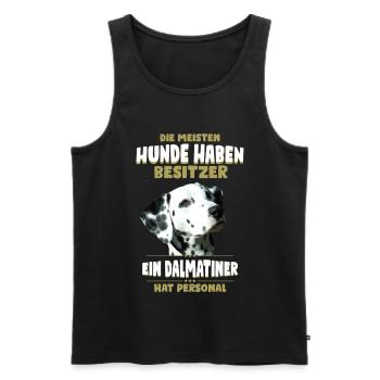 Dalmatiner Tshirt - Dalmatiner Hund Shirt - Männer Premium Bio Tank Top - Schwarz - Vorne - Michal (187cm)