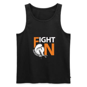 Fight leukemia like a boxer - Men's Premium Organic Tank Top - black - Front - AI Model Male 178 light (178cm)