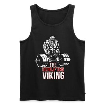 The Deadlifting Viking T-Shirt Gym Weightlifting - Débardeur bio Premium Homme - noir - Devant - Michal (187cm)