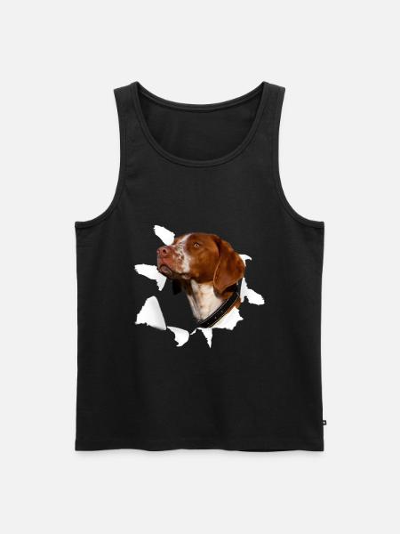 Tshirt Epagneul Breton Chemise Epagneul Breton Chien - Débardeur bio Premium Homme - noir