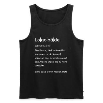 Lustige Logopäde Definition Logopädie Logopädin - Männer Premium Bio Tank Top - Schwarz - Vorne - Michal (187cm)