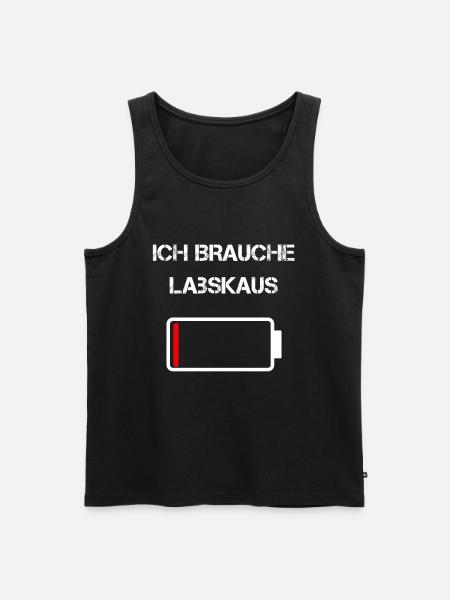 Labskaus Love - Männer Premium Bio Tank Top - Schwarz