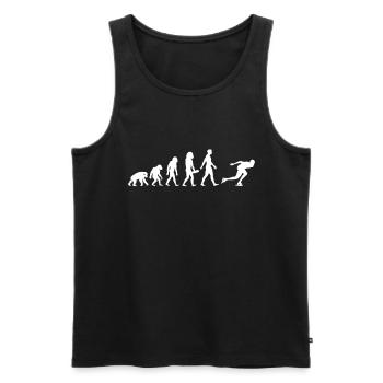 Eisschnelllauf Evolution Schlittschuh Eislauf - Männer Premium Bio Tank Top - Schwarz - Vorne - Michal (187cm)