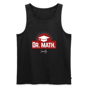 Dr. math. finally - finally Doctor - Men's Premium Organic Tank Top - black - Front - AI Model Male 178 light (178cm)
