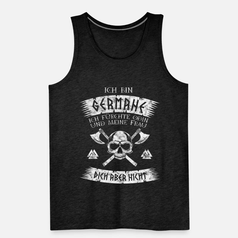 Ich bin Germane - Wikinger Spruch Männer Premium Bio Tank Top