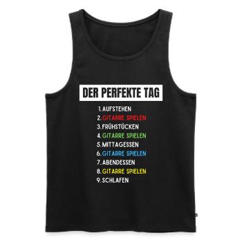 Lustige Gitarren Sprüche Gitarristen Zubehör - Männer Premium Bio Tank Top - Schwarz - Vorne - Michal (187cm)