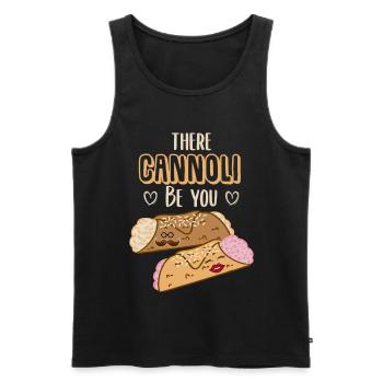 There cannoli be you - Männer Premium Bio Tank Top - Schwarz - Vorne - AI Model Male 178 light (178cm)