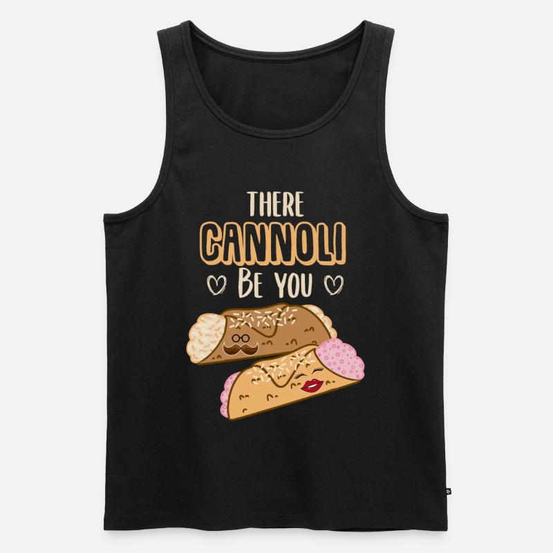 There cannoli be you - Männer Premium Bio Tank Top - Schwarz