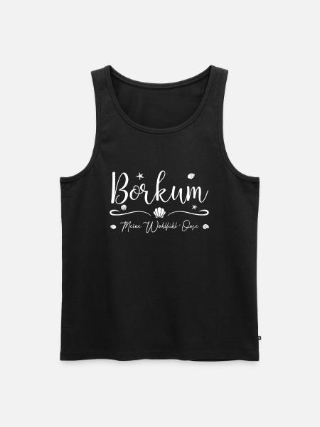 My feel-good - Borkum Island - Men's Premium Organic Tank Top - black