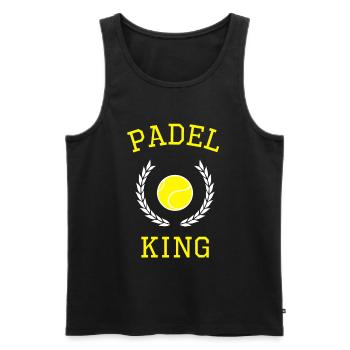 Padel King Padel racket Padel player Paddle - Men's Premium Organic Tank Top - black - Front - AI Model Male 178 light (178cm)