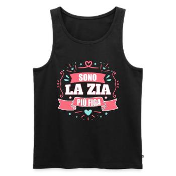 La migliore Zia del mondo - Männer Premium Bio Tank Top - Schwarz - Vorne - Michal (187cm)