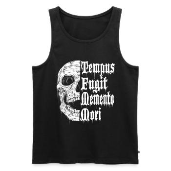 Tempus Fugit Memento Mori - Men's Premium Organic Tank Top - black - Front - AI Model Male 178 light (178cm)
