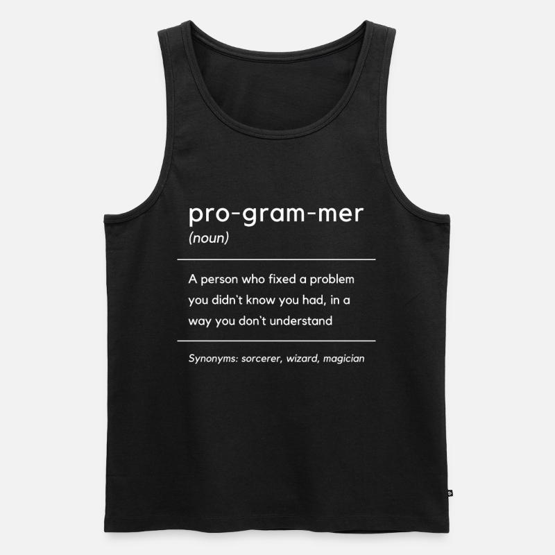Programmer Definition Computer Développeur Logiciel - Débardeur bio Premium Homme - noir