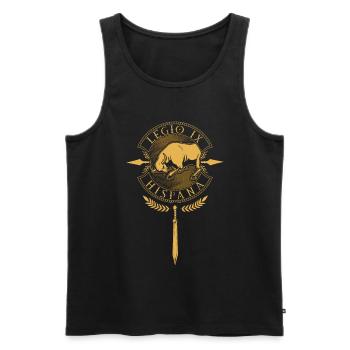 Legio IX Hispana - Roman Legion - Men's Premium Organic Tank Top - black - Front - AI Model Male 178 light (178cm)