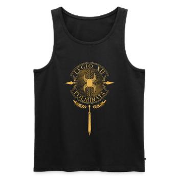 Legio XII Fulminata - Roman Legion - Men's Premium Organic Tank Top - black - Front - AI Model Male 178 light (178cm)