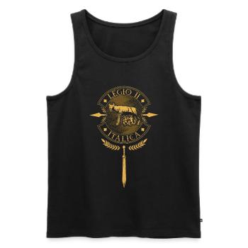 Legio II Italica - Römische Legion - Männer Premium Bio Tank Top - Schwarz - Vorne - Michal (187cm)
