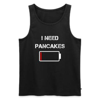 I need pancakes pancakes breakfast brunch - Men's Premium Organic Tank Top - black - Front - Michal (187cm)