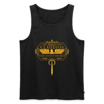 Roman Emperors - Claudius - Men's Premium Organic Tank Top - black - Front - Michal (187cm)