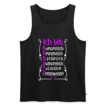 Für den besten Menschen - Ich bin Renate - Männer Premium Bio Tank Top - Schwarz - Vorne - AI Model Male 178 light (178cm)