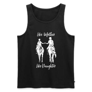 Monter à cheval - maman et fille - Débardeur bio Premium Homme - noir - Devant - Michal (187cm)