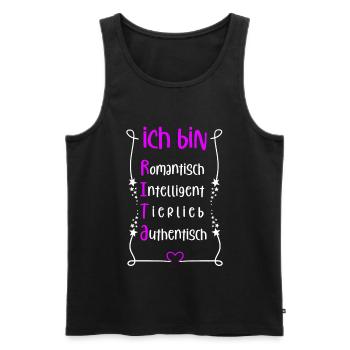 Für den besten Menschen - Ich bin Rita - Männer Premium Bio Tank Top - Schwarz - Vorne - AI Model Male 178 light (178cm)