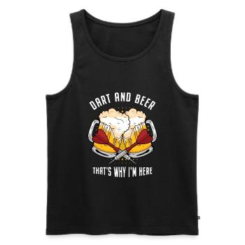 Dart und Bier, Darts, Darten 180 Spruch, Geschenk - Männer Premium Bio Tank Top - Schwarz - Vorne - Michal (187cm)