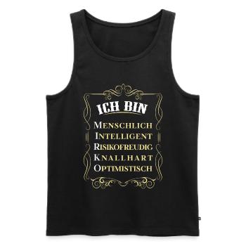 Für den besten Menschen - Ich bin Mirko - Männer Premium Bio Tank Top - Schwarz - Vorne - AI Model Male 178 light (178cm)