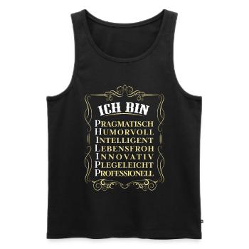Für den besten Menschen - Ich bin Philipp - Männer Premium Bio Tank Top - Schwarz - Vorne - AI Model Male 178 light (178cm)