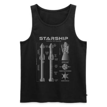 Raumschiff Raumschiff Raumschiff sn15 sn16 Mission zum Mars - Männer Premium Bio Tank Top - Schwarz - Vorne - AI Model Male 178 light (178cm)
