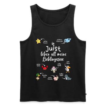 Meine Lieblingstiere in Juist - Männer Premium Bio Tank Top - Schwarz - Vorne - AI Model Male 178 light (178cm)