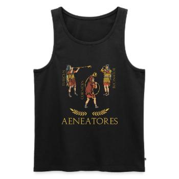 Roman musicians in the Legion - Aeneatores - Men's Premium Organic Tank Top - black - Front - Michal (187cm)