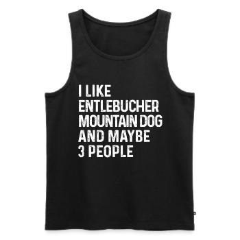 J'aime le chien de montagne d'Entlebucher et peut-être 3 - Débardeur bio Premium Homme - noir - Devant - Michal (187cm)