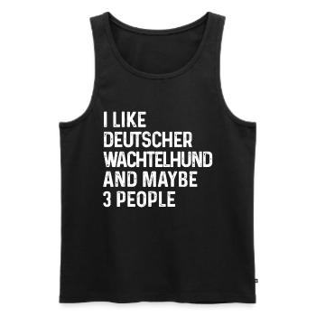 Ich mag Deutscher Wachtelhund und vielleicht 3 Leute - Männer Premium Bio Tank Top - Schwarz - Vorne - Michal (187cm)