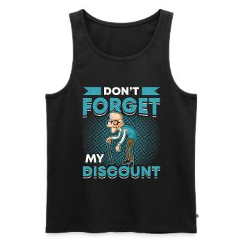 Vergessen Sie nicht meinen Rabatt. - Männer Premium Bio Tank Top - Schwarz - Vorne - Michal (187cm)
