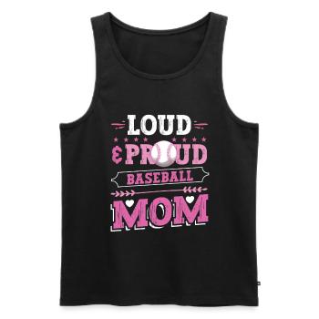 Laut und stolze Baseball-Mutter - Männer Premium Bio Tank Top - Schwarz - Vorne - Michal (187cm)