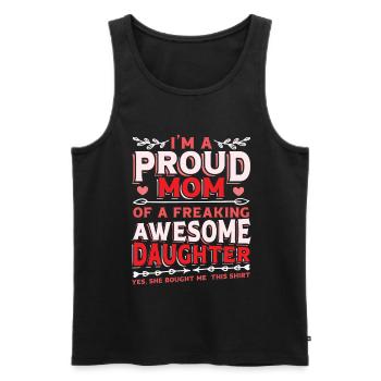 Ich bin eine stolze Mutter einer Tochter - Männer Premium Bio Tank Top - Schwarz - Vorne - AI Model Male 178 light (178cm)