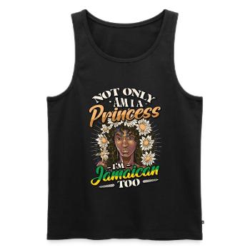 Princesse jamaïcaine, je suis jamaïcaine. - Débardeur bio Premium Homme - noir - Devant - AI Model Male 178 light (178cm)