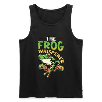 The Frog Whisperer - Men's Premium Organic Tank Top - black - Front - Michal (187cm)