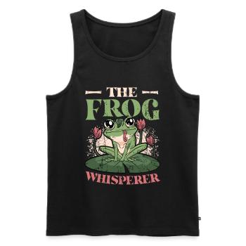 The Frog Whisperer - Men's Premium Organic Tank Top - black - Front - Michal (187cm)