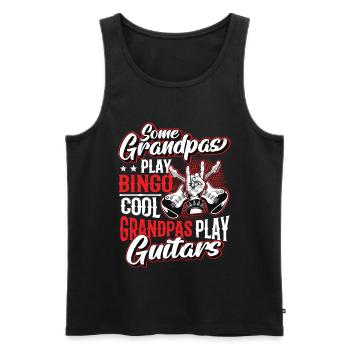 Cool grandpas play guitar - Men's Premium Organic Tank Top - black - Front - Michal (187cm)