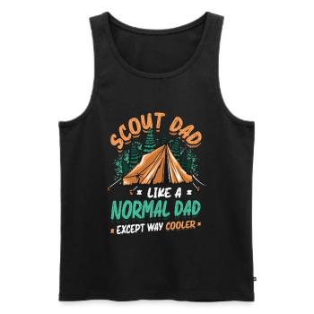 Scout Dad like a normal dad, only much cooler - Men's Premium Organic Tank Top - black - Front - Michal (187cm)