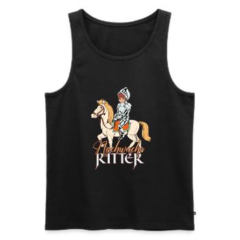Ritter Junge - Nachwuchs Ritter - Männer Premium Bio Tank Top - Schwarz - Vorne - AI Model Male 178 light (178cm)