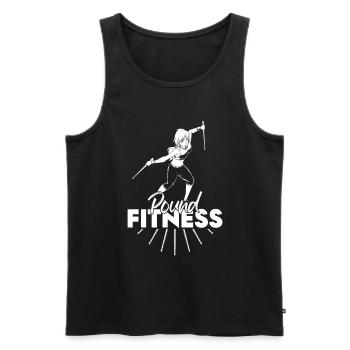 Workout with drumsticks - Pound Fitness - Men's Premium Organic Tank Top - black - Front - AI Model Male 178 light (178cm)