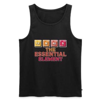 Tennis Das Essentielle Element Lustiges Tennis - Männer Premium Bio Tank Top - Schwarz - Vorne - Michal (187cm)