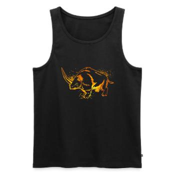 Colorful Elasmotherium - Men's Premium Organic Tank Top - black - Front - AI Model Male 178 light (178cm)