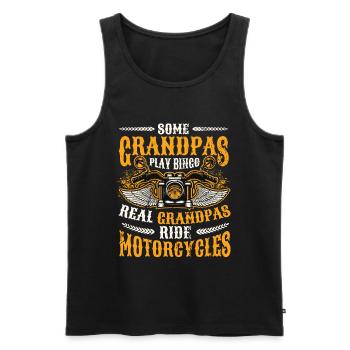 Einige Opas spielen Bingo richtige fahren Motorrad - Männer Premium Bio Tank Top - Schwarz - Vorne - Michal (187cm)