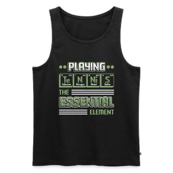 Tennis Das Essentielle Element Lustiges Tennis - Männer Premium Bio Tank Top - Schwarz - Vorne - Michal (187cm)