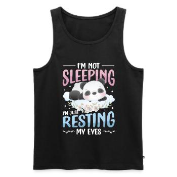 I'm Not Sleeping, I'm Just Resting My Eyes. - Men's Premium Organic Tank Top - black - Front - AI Model Male 178 light (178cm)