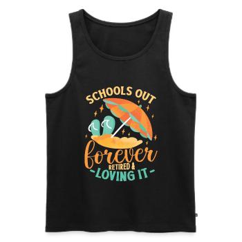 Schools Out Forever, Lehrer im Ruhestand. - Männer Premium Bio Tank Top - Schwarz - Vorne - Michal (187cm)